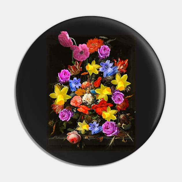 Spring Flowers in Still Life Pin by VespersEmporium