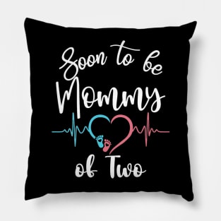 Soon To Be Mommy Of Two Pregnancy Announcement Pillow