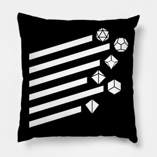 Minimalist Polyhedral Dice Set White Dice Collector Pillow