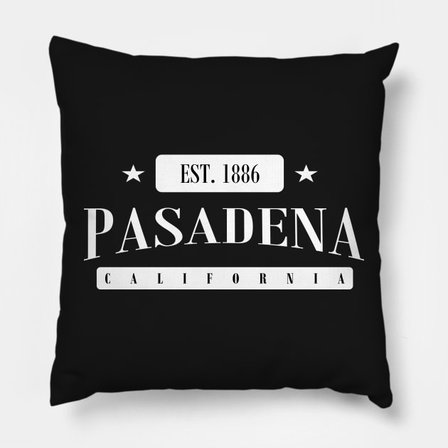 Pasadena Est. 1886 (Standard White) Pillow by MistahWilson