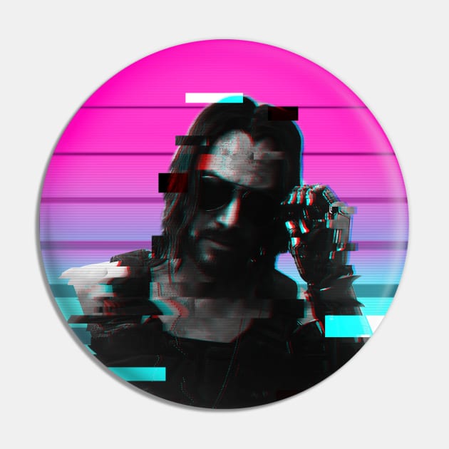 Cyberpunk Keanu Reeves Pin by TeeDraw