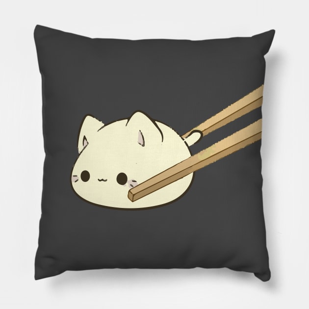 Kitty Dumpling Pillow by linarangel