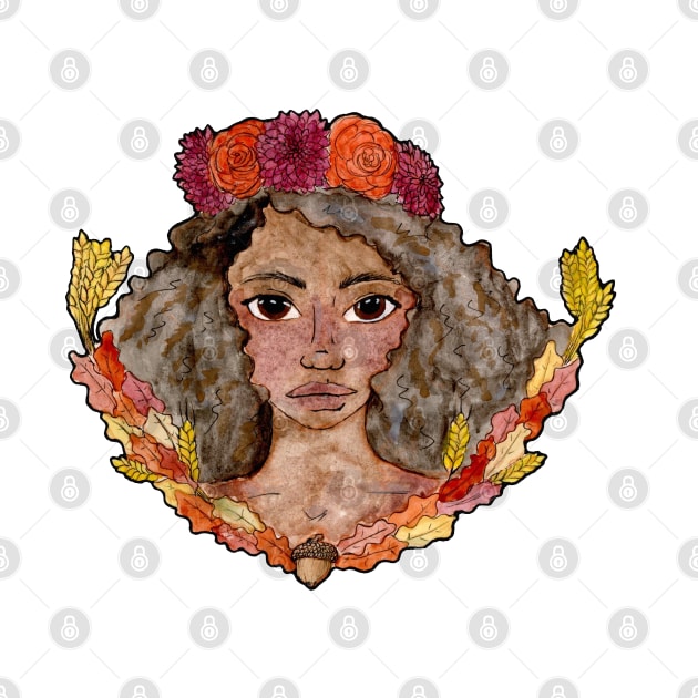 Seasonal flower girls- Autumn by Beelixir Illustration