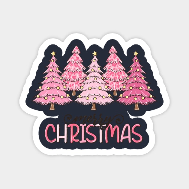 Merry Christmas pink Christmas Magnet by Karley’s Custom Creations