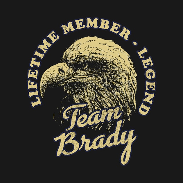 Brady Name - Lifetime Member Legend - Eagle by Stacy Peters Art