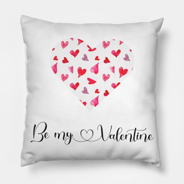 Valentine hart design Pillow by Anines Atelier