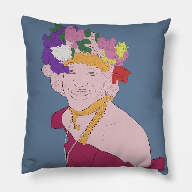 Marsha P. Johnson Pillow by LiLian-Kaff