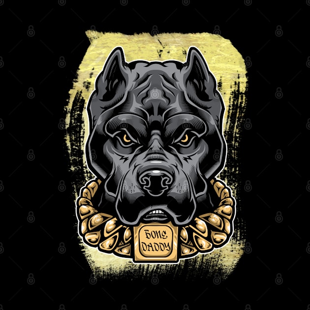 Bone Daddy Fierce Bully Dog by Long-N-Short-Shop