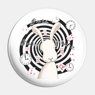 White Rabbit In Wonderland Pin