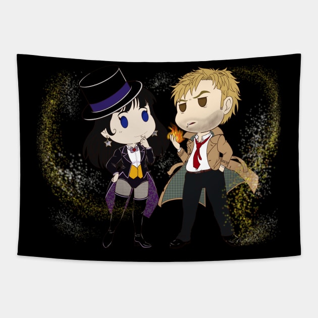 DC's Powerful Magic Duo Tapestry by StitchingDreams980