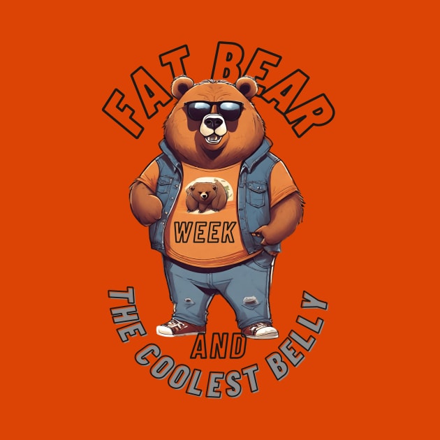 Fat Bear Week and The Coolest Belly - Humorous Designs by 3dozecreations