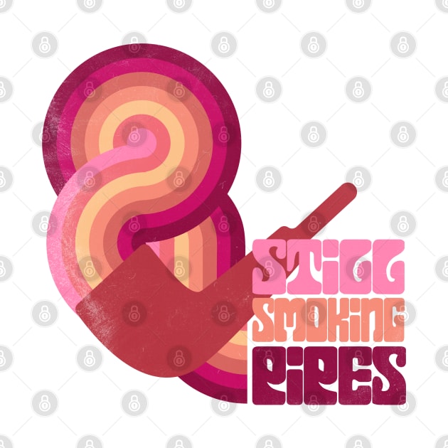 Still Smoking Pipes Retro Smoke Swirl Bubblegum by annapeachey