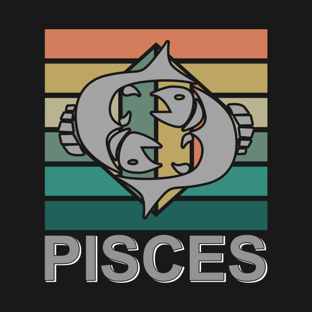 Pisce's Vintage Zodiac by GrafDot