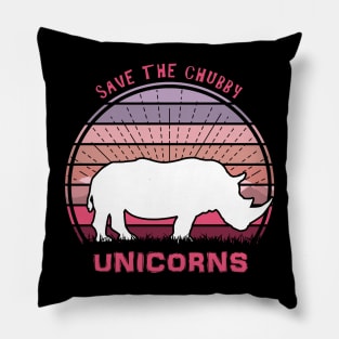 Save The Chubby Unicorns Pillow