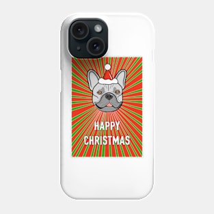 Frenchie Dog Christmas Greeting Phone Case