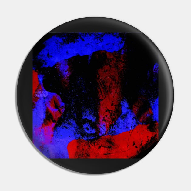 Do not look back | Red, blue and black abstract Pin by WesternExposure