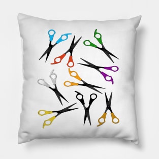 Colorful Scissors Art Pillow