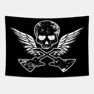 Skull Guitars Wings Tapestry