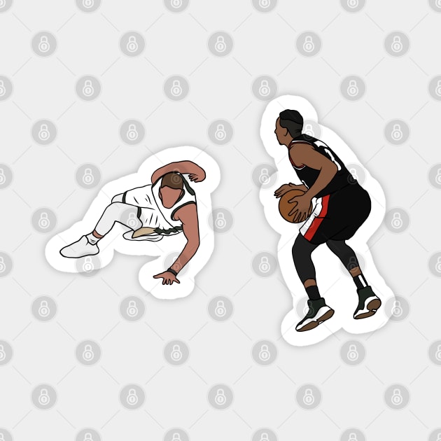 CJ McCollum Crosses Over Donte DiVincenzo Magnet by rattraptees