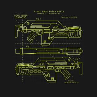 Pulse Rifle Aliens BluePrint Ripley T-Shirt