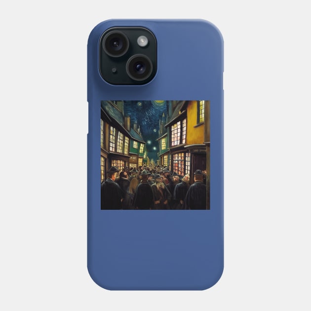 Starry Night in Diagon Alley Phone Case by Grassroots Green