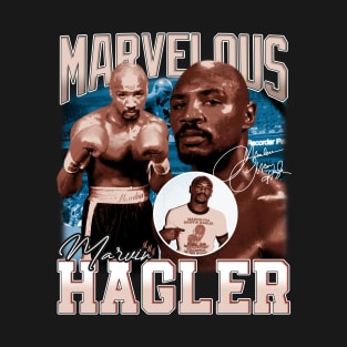 Marvelous Marvin Hagler Boxing Legend Signature Vintage Retro 80s 90s Bootleg Rap Style T-Shirt