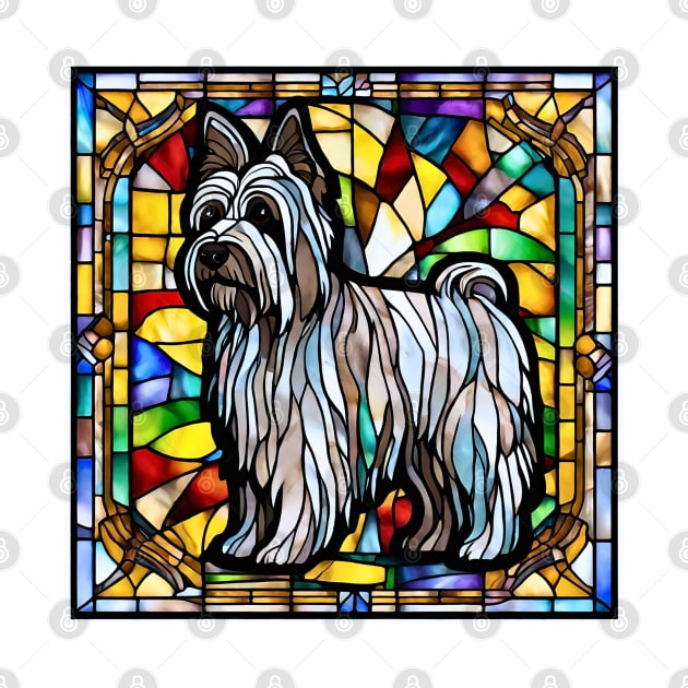 Stained Glass Skye Terrier by Doodle and Things