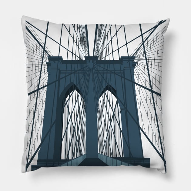 Brooklyn bridge Pillow by jenblove