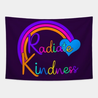 Radiate Kindness Rainbow Tapestry