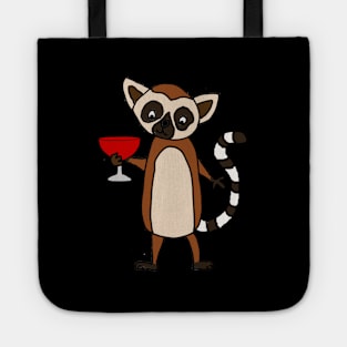 Smiledrinka Lemur Drinking Wine Tote