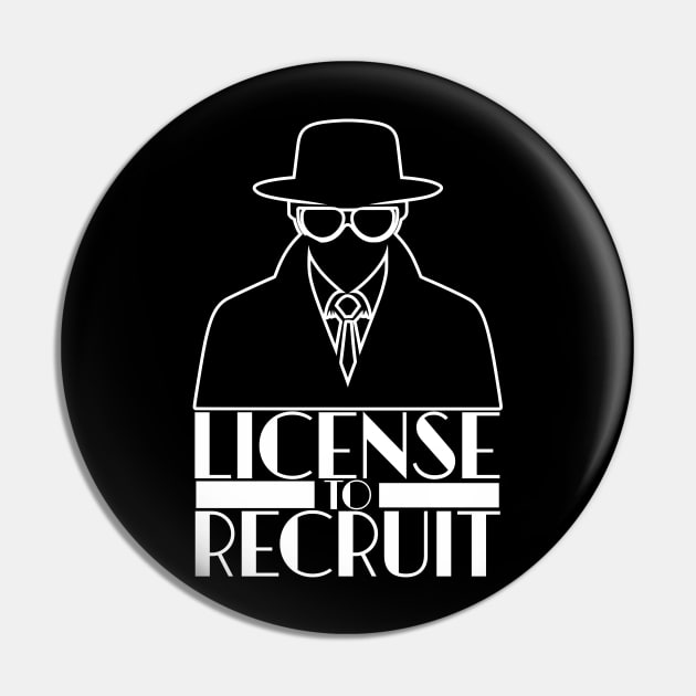 Funny HR Manager Recruiter Pin by Emmi Fox Designs