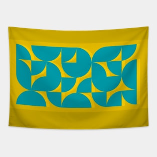 Mid Century Modern Geometric Design Tapestry