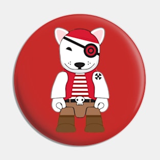 Funny Bullseye Dog Team Member Pin