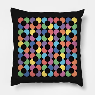 Psychedelic Rainbow Flowers Pillow