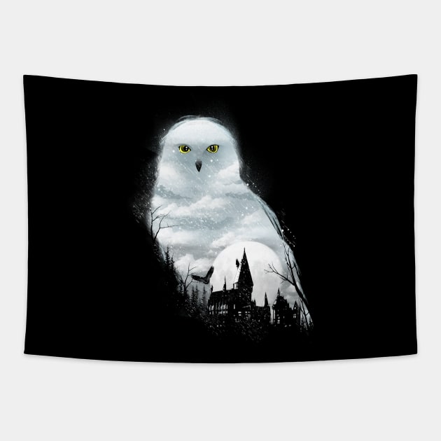 Magical Owl Tapestry by DANDINGEROZZ