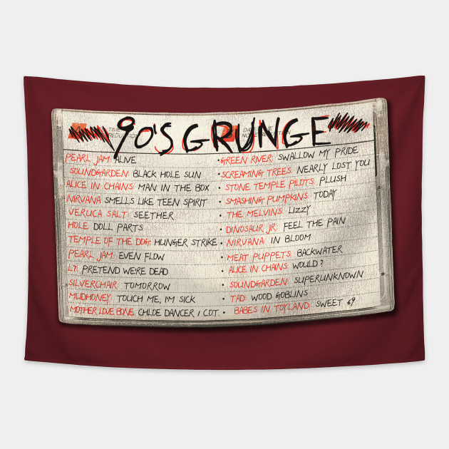 90's Grunge Rock Tape Cassette - Grunge Music - Tapestry | TeePublic