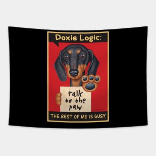 Dachshund talk to the paw Tapestry