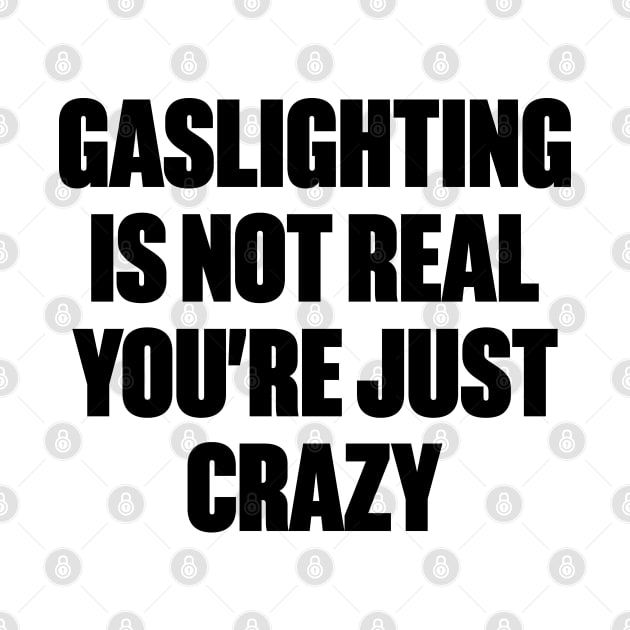 Gaslighting Is Not Real You're Just Crazy Funny Offensive by DLEVO