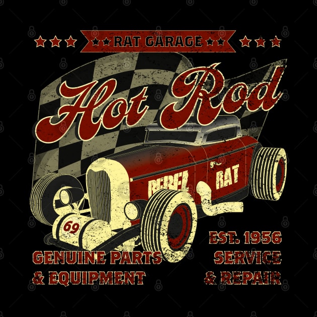 Hot Rod Rat Garage by RockabillyM