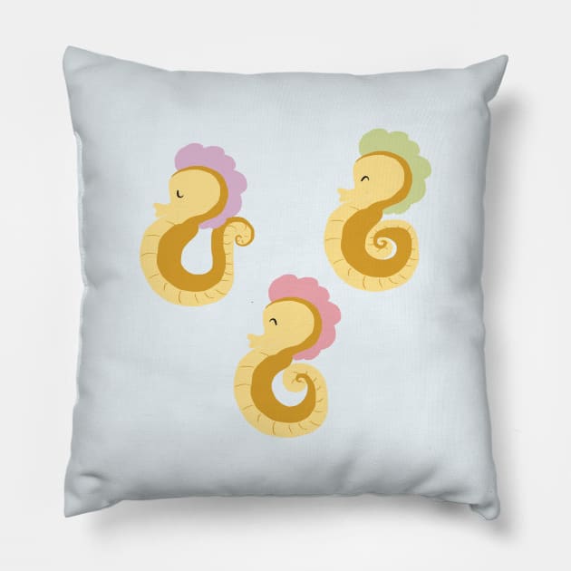 Seahorses Pillow by littlemoondance