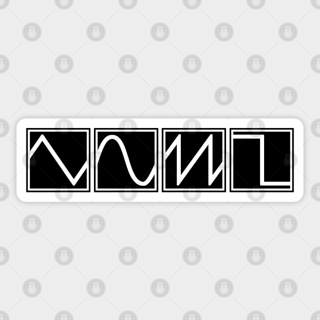 WAVEFORMS SQUARES #3 - Synthesizer - Sticker | TeePublic