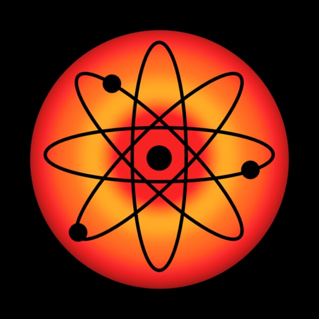 Atomic Red Background by Celtic Morrigan