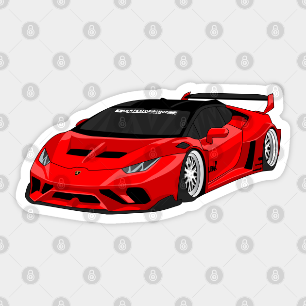 lamborghini huracan RED - Lamborghini Huracan - Sticker | TeePublic