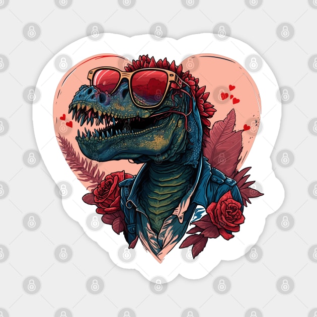 Tyrannosaurus In Love With You Magnet by Urbanprint