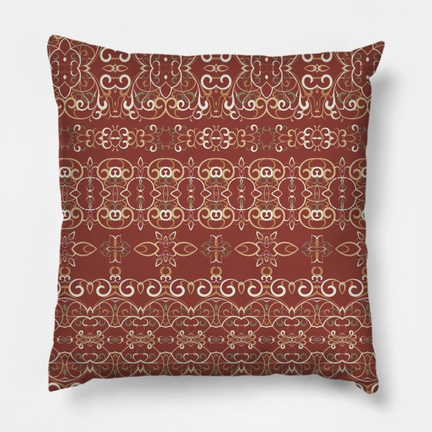 Ethnic patterns in oriental style. Pillow by IrinaGuArt