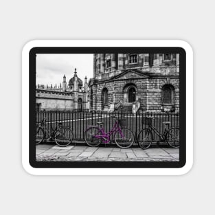 Purple Bicycle at Radcliffe Camera is a building of Oxford University, England, Oxford, UK Magnet