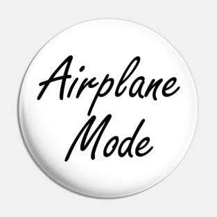 Airplane Mode Black Design Pin