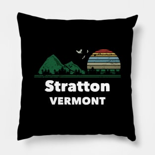 Mountain Sunset Flying Birds Outdoor Stratton Vermont Pillow