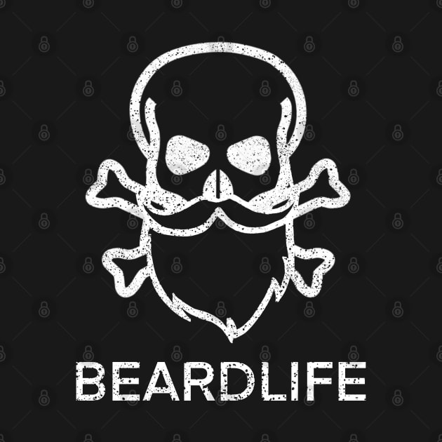 Skull and Beard Beardlife - White by Tatted_and_Tired