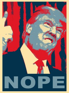 donald trump, obama hope poster Magnet